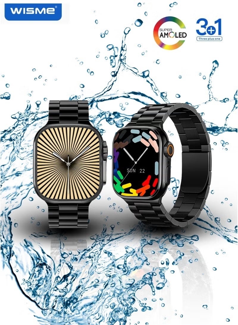 WISME-X30 ULTRA 3 Multi-Function Waterproof Smartwatch With 3 Pair Straps and Charging Cable Designed for Ladies and Gents - Image 2